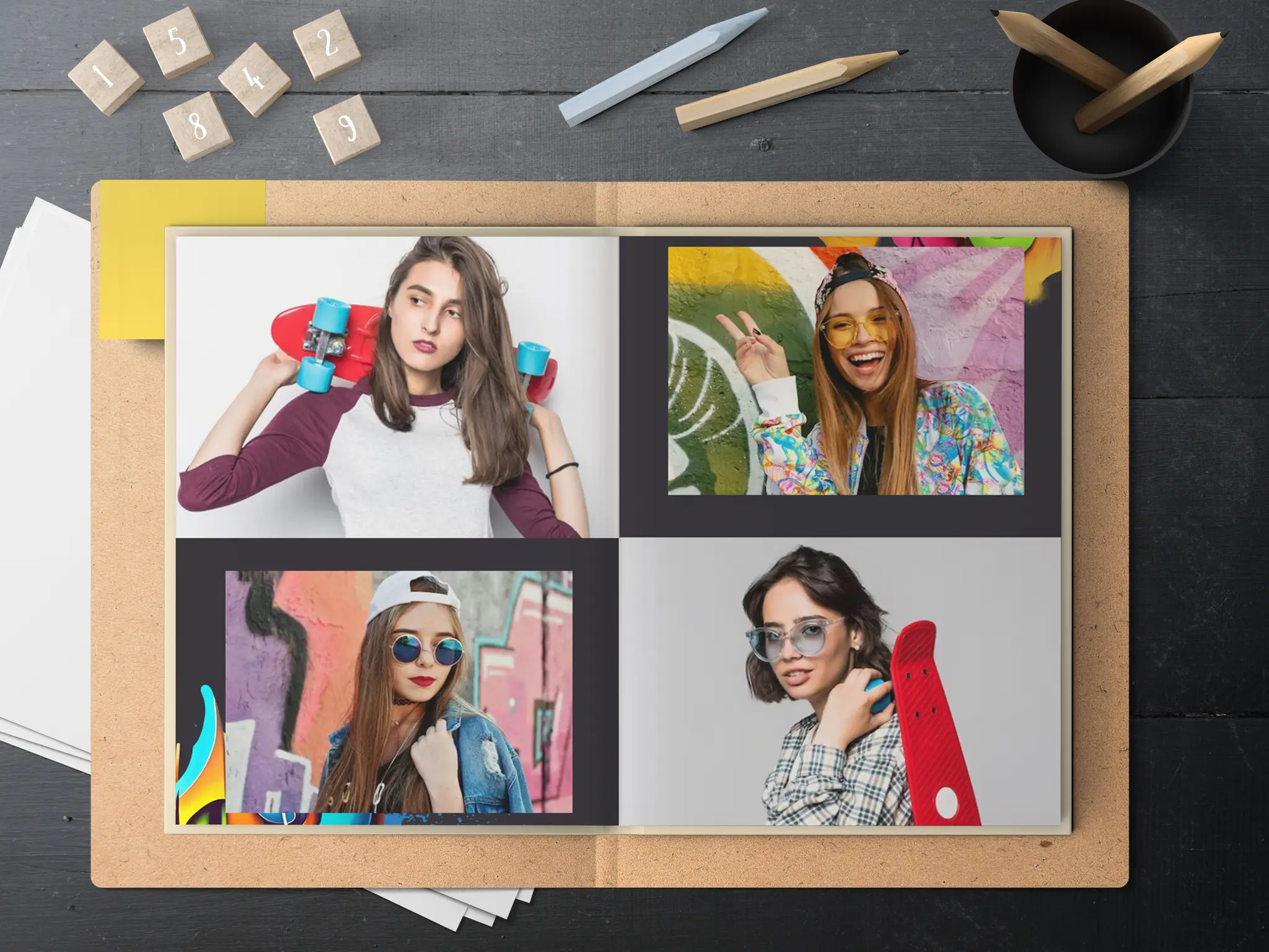 10. Шаблон фотокниги "Граффити"